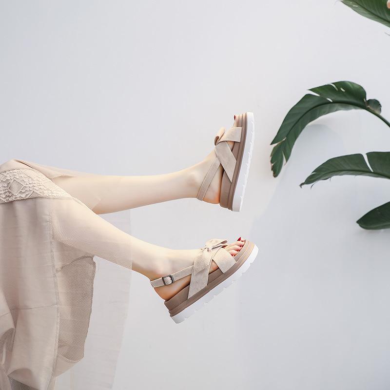 2021-2 platform Roman sandals women's summer 2025 new Internet celebrity fashion muffin women's shoes