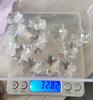 12pcs Christmas Snowflake Clear Crystal Acrylic Rhinestone  For Xmas Tree Pendant DIY Decorative Craft Scrapbooking Decor