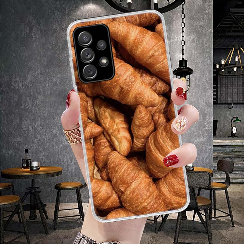 

Food Fries Beer Cheese Sushi Cookie Soft Phone Case For Samsung Galaxy A12 A22 A32 A52 A72 A02S A51 A50S A71 A70 A31 A20S Note 2 Samsung A71 4G