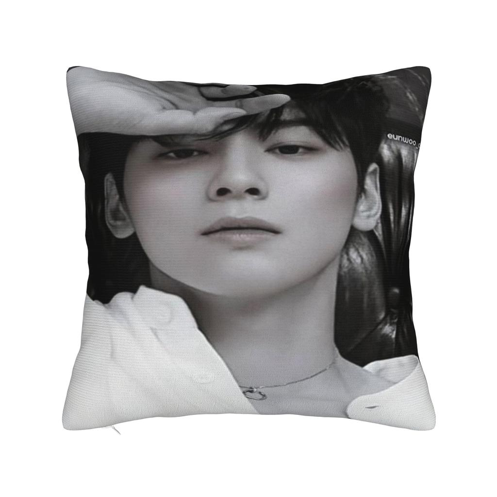CHA EUN WOO Kpop ASTRO Idol Pillowcases Product Printing Cushion Cover  Throw Pillow Cover Bed Decorations Square Multiple Sizes