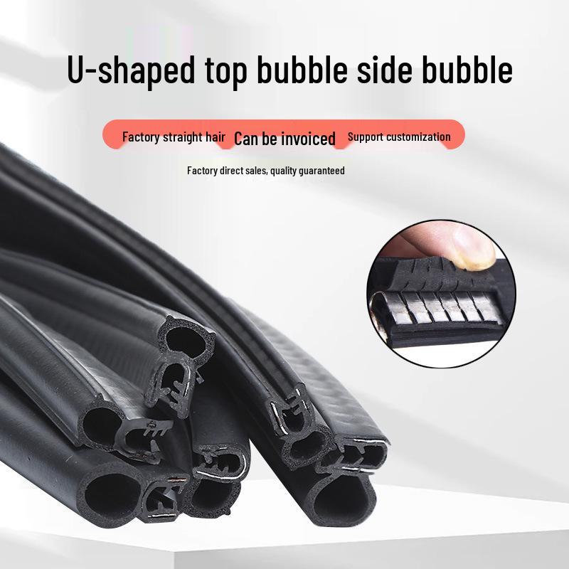 EPDM Steel U-Shaped Anti-Collision & Dustproof Sealing Strip for Cabinets and Electrical Boxes