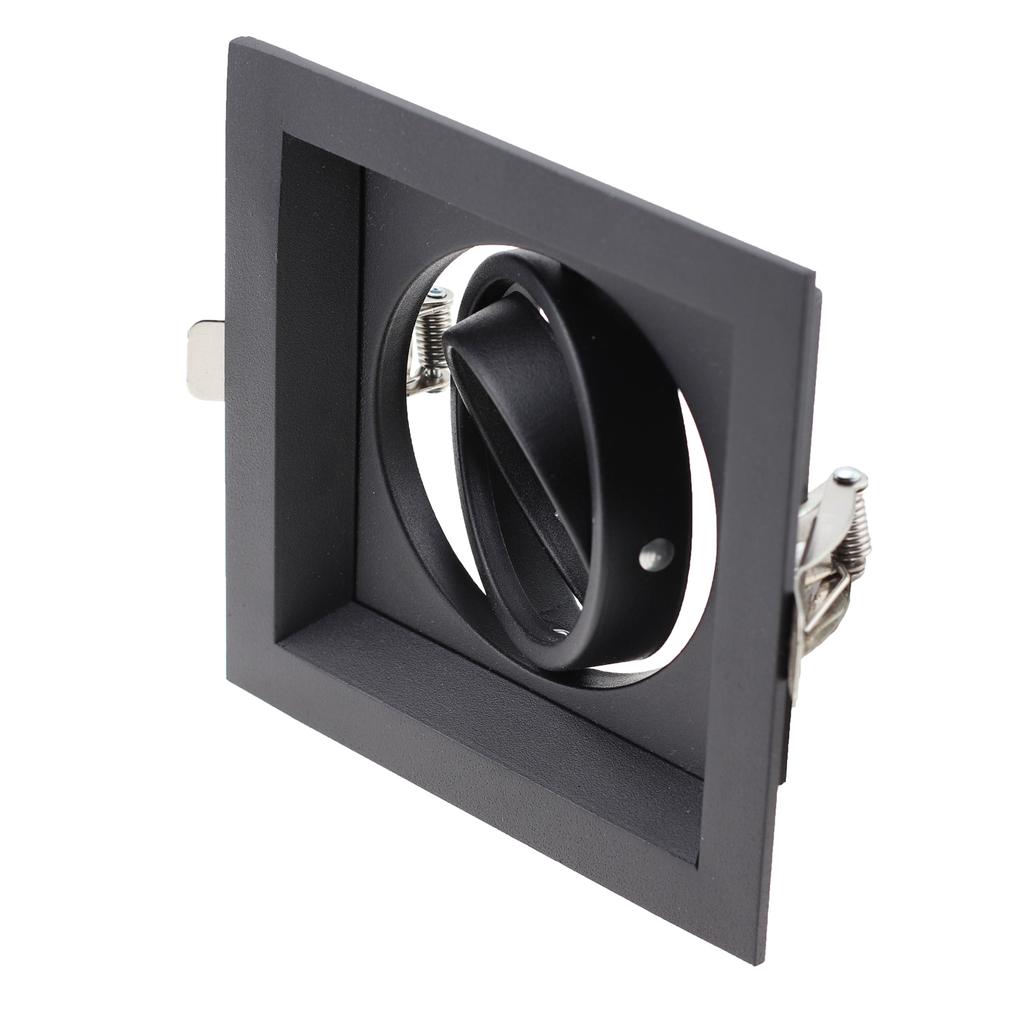 JOYINLED Square Recessed Spotlight Aluminum LED Downlight Frame MR16 GU10 Fitting Housing Fixture for Ceilings Black White