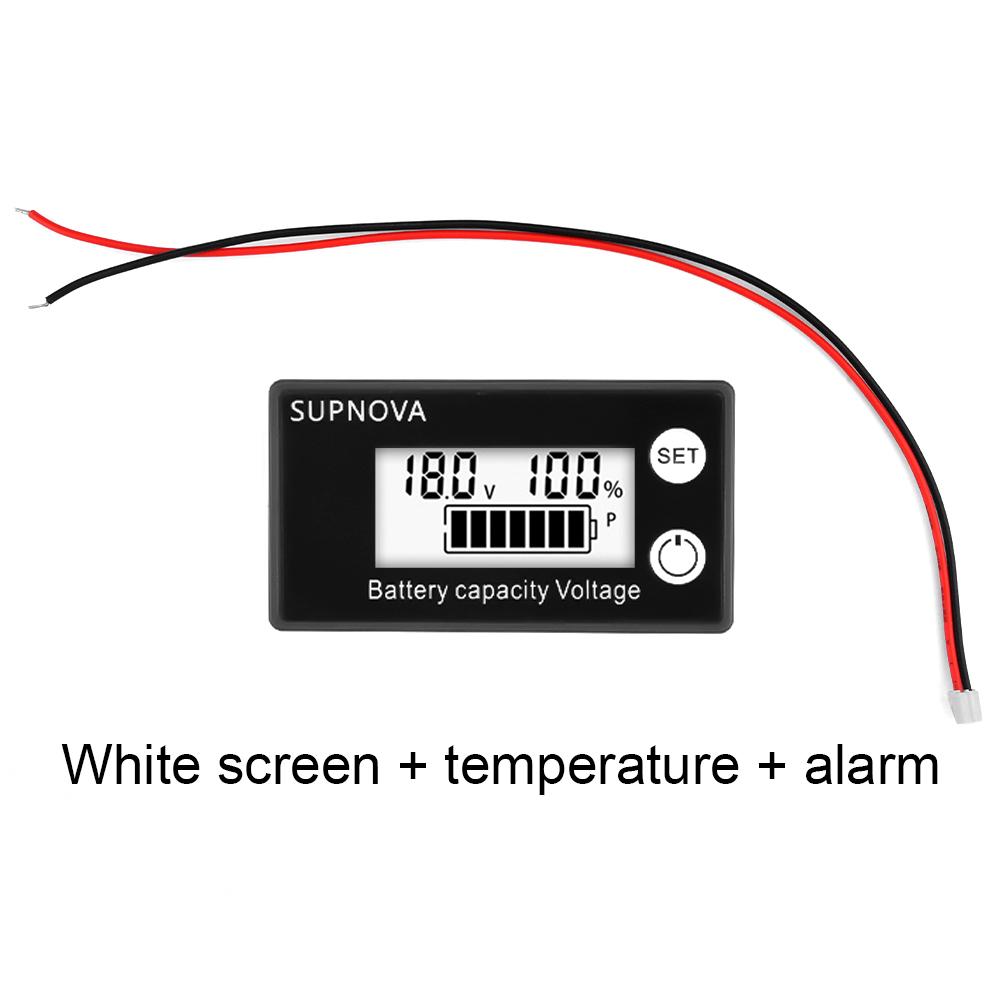 Battery Capacity level Indicator DC 8V-100V Lead Acid Lithium LiFePO4 Voltmeter Voltage Gauge 12V 24V 48V 72V for Alam