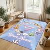 Personalized Crystal Velvet Carpet,SEVENTEEN Custom Printed Name, Plush Area Rug For Home Indoor Decor