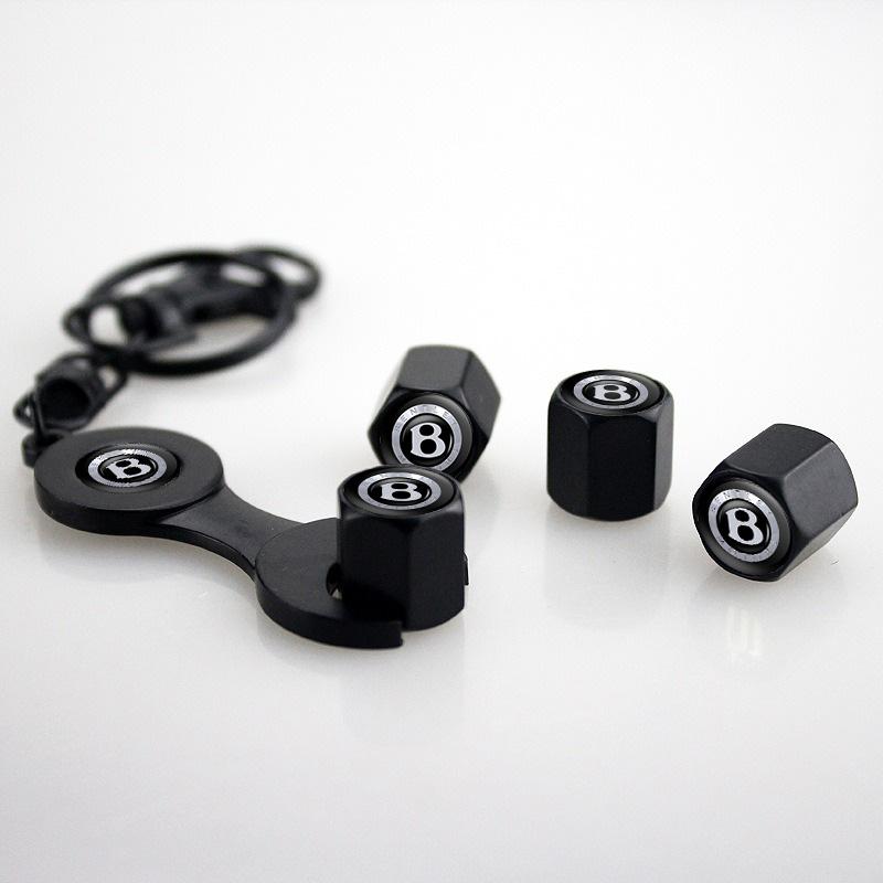 4Pcs For Bentley Flying Spur Continental GT Bentayga Mulsanne Aluminum Car Wheel Tire Valve Stem Cap Dustproof Cover Accessories GA1
