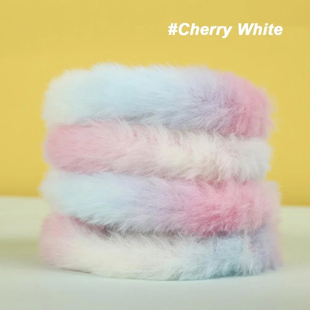 1m Plush Rabbit Hair Twisting Rod Color Fur Ribbon Tapes Rod DIY Gift Plush Twist Wire Stick Dog Toy Handmade Sewing Accessories