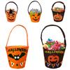 Halloween Candy Bag with Handle Large Capacity Bat Pumpkin Print Candy Treat Bag Cosplay Accessories