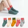 5 Paare/los Nette Baby Mädchen Socken Herbst Regenbogen Streifen Baumwolle Kinder socken Infant Kleinkind Socken Kinder Strumpf