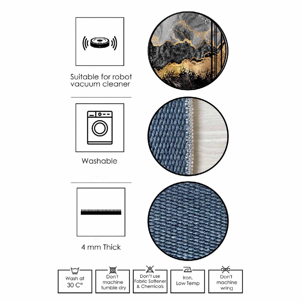 Dekorativní speciální design moderní podlahové koberce se vzorem protiskluzová základna omyvatelná