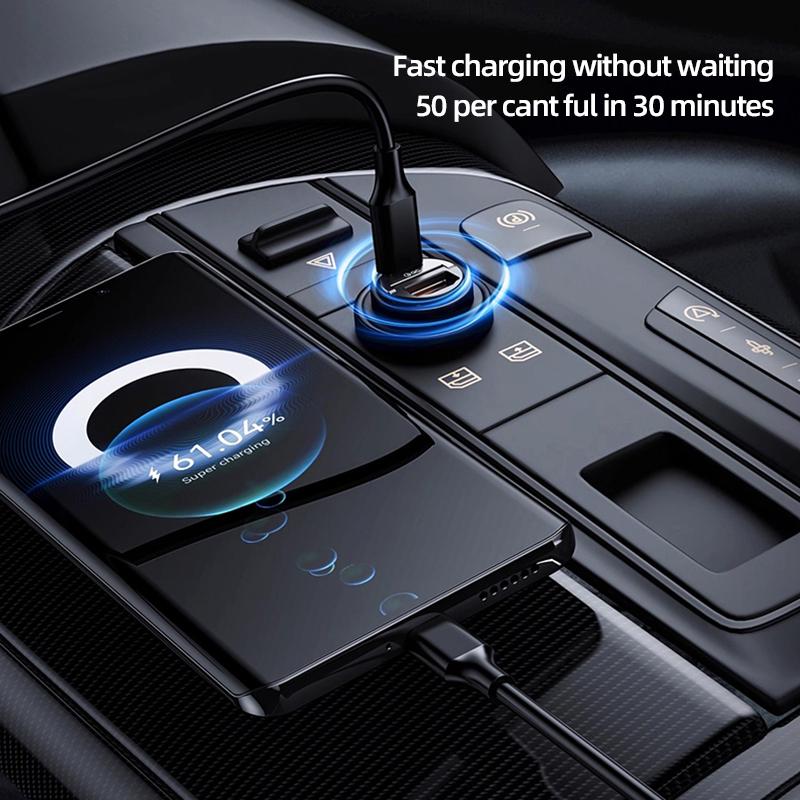 Car Charger Fast Charging USB Type-C Phone Charger Adapter For VW GTI Polo Golf Passat Tiguan Arteon Touareg CC Taigo Caddy Jett zf0