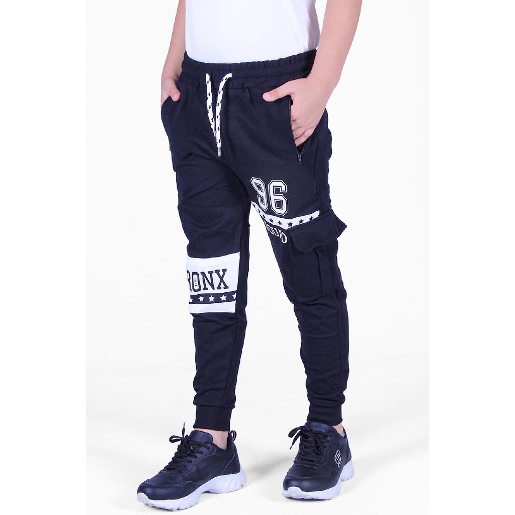 3 Gray-fume-black, Cargo Pocket, Text Printed Boy's Tracksuit