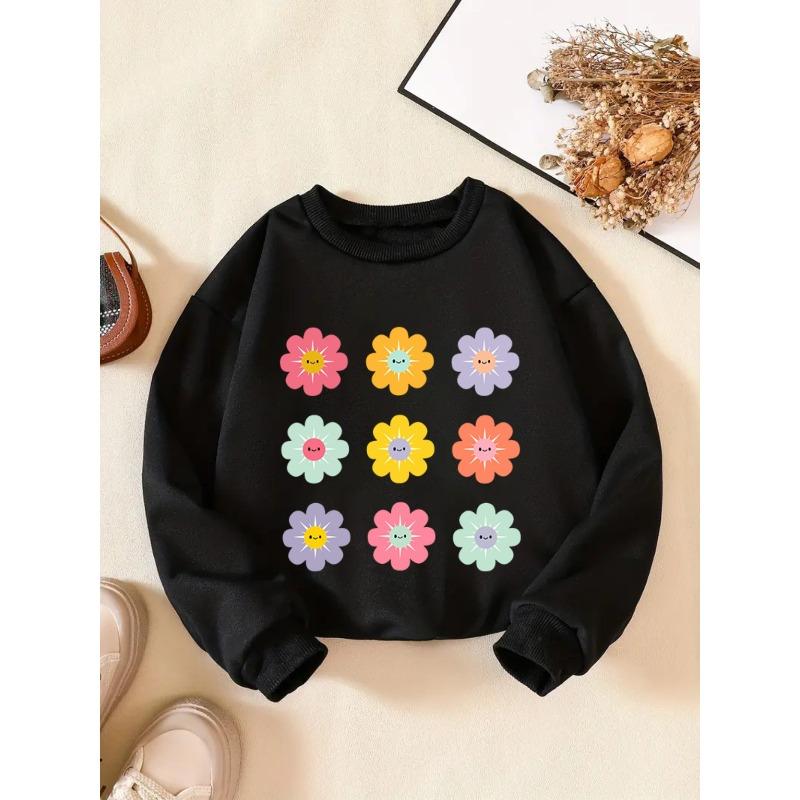 Kids Sweatshirt Creative Letter Pattern Fashionable Casual Crew Neck Sweatshirt Is Suitable for Daily Party Holiday Gifts