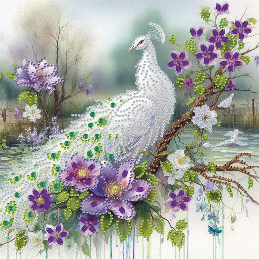 

5D DIY Частичная специальная форма сверла Алмазная картина Павлин Украшение Искусство