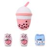 Entzückende Frucht Bubble Tea Stoffplüsch Anhänger Puppe Weihnachtsgeschenk