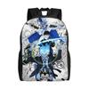 1 Pièce Sac à Dos Rin & Kuro Nouvelle Année Scolaire Sac pour Ordinateur Portable Lycée Exorciste Bleu Retour à l'École Cadeau Nouveau Semestre Commence