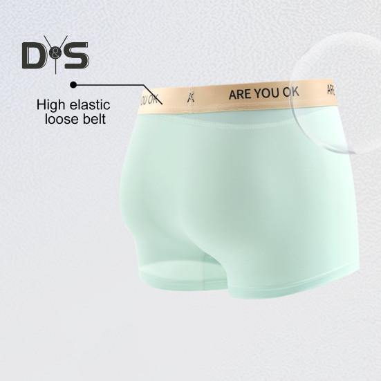 Menn Bokser Undertøy Middels høyde Patchwork Farge Ice Silke Shorts Truser Ultratynn Pustende Sommer Undertøy