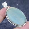 Aquamarine Gemstone Handmade 925 Sterling Silver Jewelry Pendant 2.25" m1V73