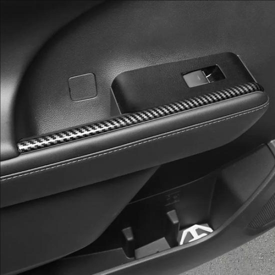 Carbon Fiber Car window Lift Switch Panel Trim For Toyota Highlander -2025