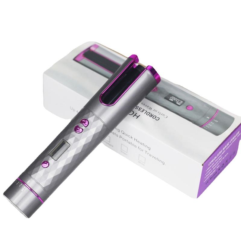 Fast Hair Curlers USB LCD Display Wireless Ceramic Rotating Curling Iron Curling Iron Hair Tools