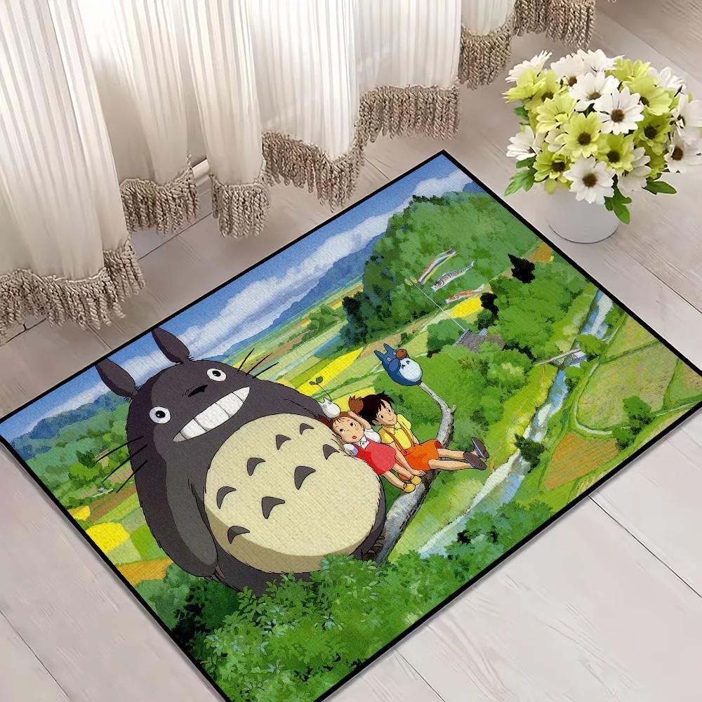

Дисней Коврик для двери для украшения спальни Кухня Т-Тоторо Ковер для ванной Комнаты Классическое аниме Супер Мой Впитывающий коврик Под ногу Нескользящий 30X50CM
