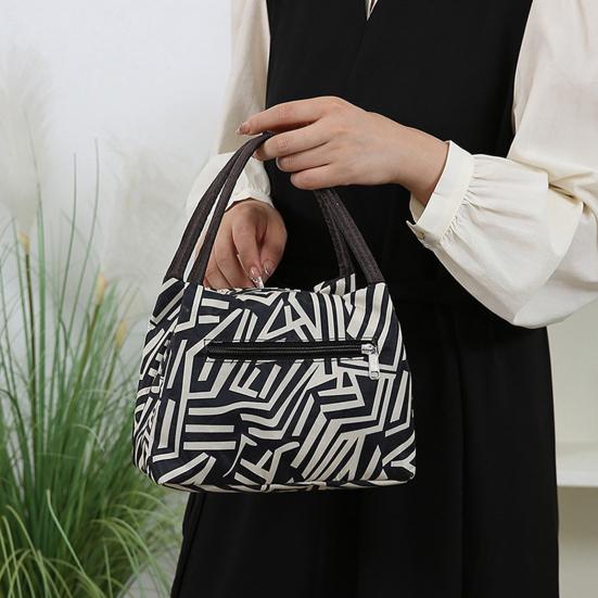 Hand-Carrying Lunch Bag Large Handle Carrier Oxford Opening with Widened Waterproof Bento Bag