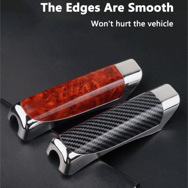 BGS1 Car Hand Brake Cover Handbrake Grips Protection Cover Carbon Fiber For Dacia Logan Sandero Duster Lodgy Spring Jogger Accessory