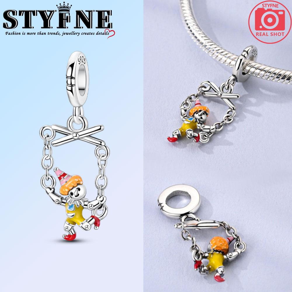 Halloween Series Copper Circus, Clowns & Tickets Triple Dangle Charm Fits 3Mm Bracelet Funny Joker Beads Jewelry