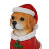 Realistic Dog Figurine Resin Puppy Animal Statue Christmas Decoration Lifelike Labrador Bichon Corgi Model for Indoor Outdoor Home Decor