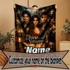 Custom Name Personalized horror theme Print Blanket, Home Decor, Bedroom, Sofa, Camping, Couch, Gifts for Birthday Christmas