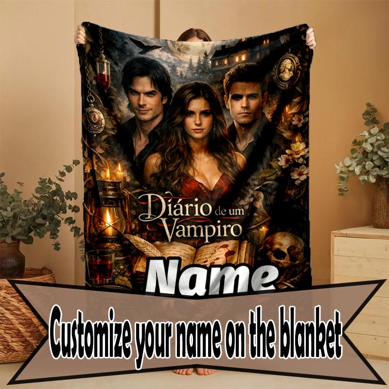 Custom Name Personalized horror theme Print Blanket, Home Decor, Bedroom, Sofa, Camping, Couch, Gifts for Birthday Christmas