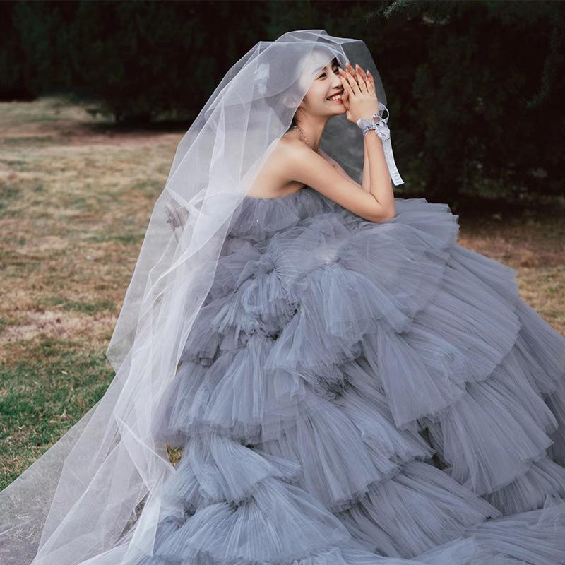 Light Wedding Dress, Couple Dress, Mori Fairy Color Gauze Skirt