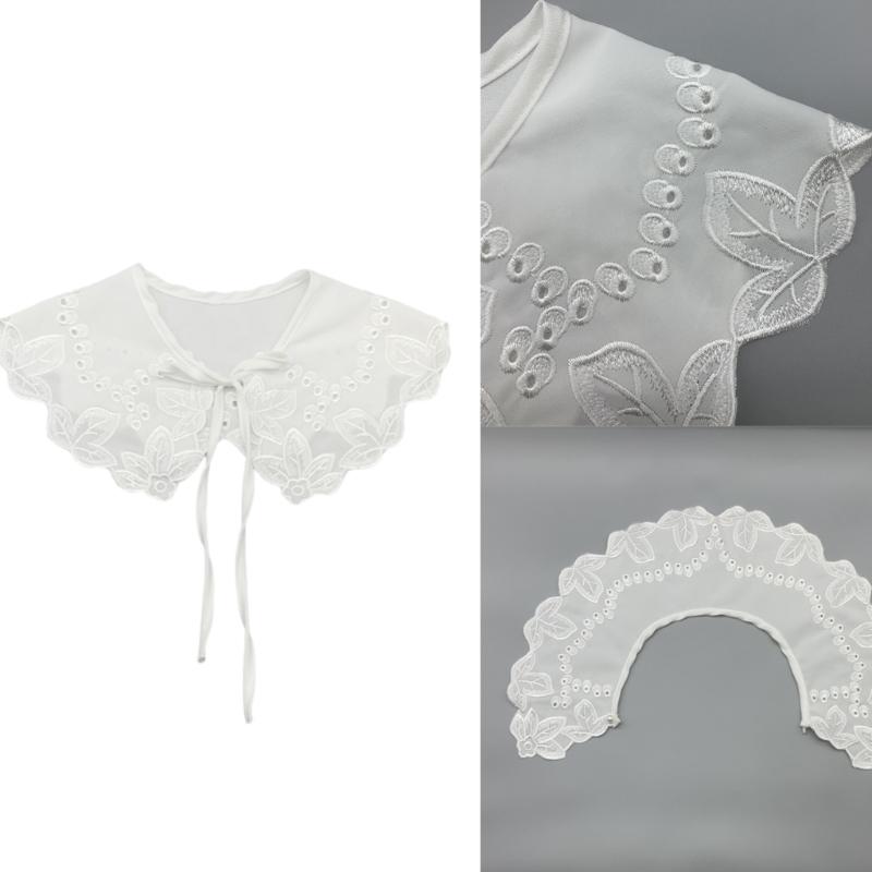 Women False Collar Elegant French Floral Collar Girl Casual Decorative Collar