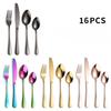 Stainless Steel Western Food Tableware Set Steak Knife, Fork and Spoon 16-Piece Set Knife, Fork and Spoon Spoon Gift Set