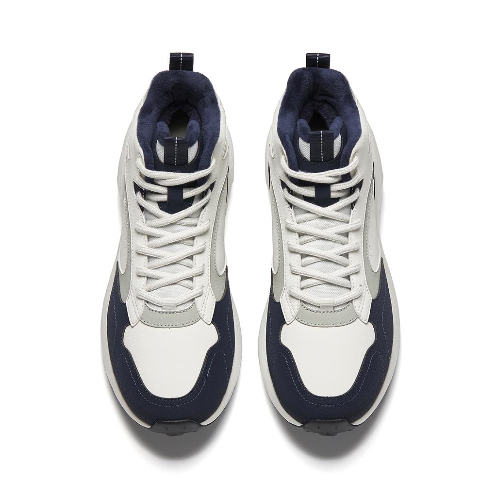 Anta Tazhou Synthetic Leather Fabric Cushioning Non-Slip Fashion Mid-Top Casual Shoes Men Casual Shoes 912548922-3