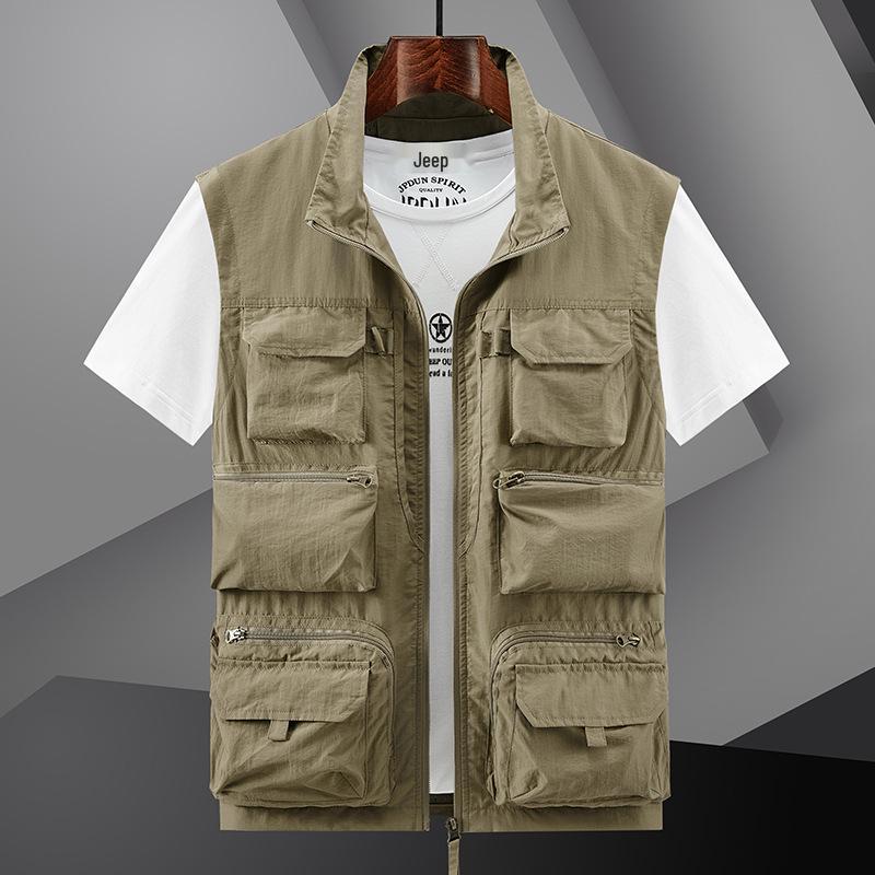 Quick-Dry Multi-Pocket Outdoor Vest for Photography, Fishing, and Mountaineering