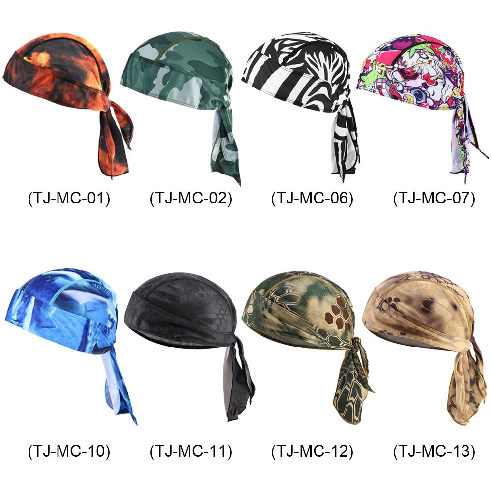 Cappello bandana estivo con stampa parasole, cappellino da ciclismo ad asciugatura rapida, foulard traspirante, fascia per la testa regolabile in cotone, cappello da motociclista, cappuccio