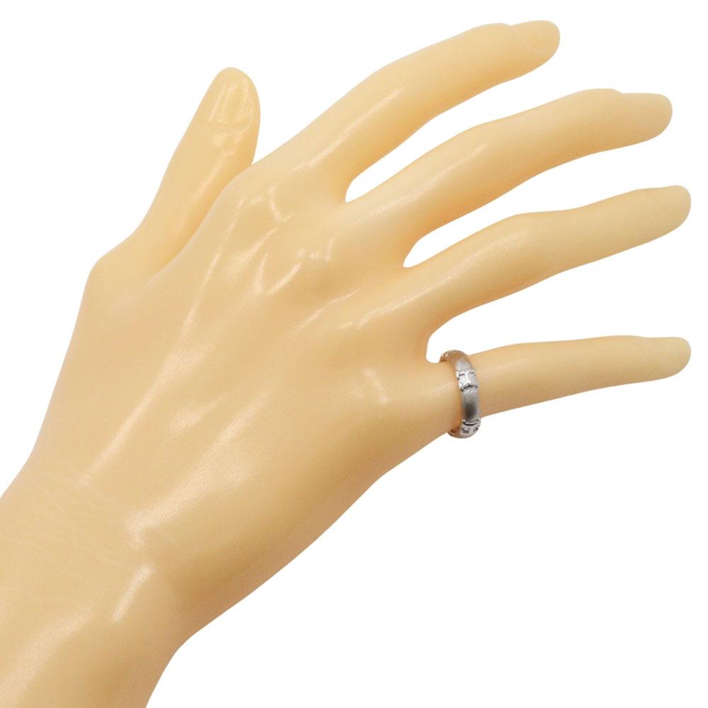 HERMES Fidelite Ring H K18 white gold #4.1(US Size) 4.5g Women Used