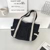 1 polka dot canvas bag women's niche sweet lace shoulder bag commuter large capacity tote bag