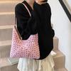 Niche Woven Bag Women's 2025 New Hollow Knitted Shoulder Underarm Bag Tote Bucket Bag