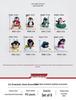 8 Cartoon Penguin Skiing Figurines DIY Keychain Pendant Ornament Toy