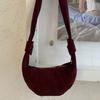 Slack Retro Suede Large-capacity Bag Women's New Autumn Messenger Bag Croissant Bag