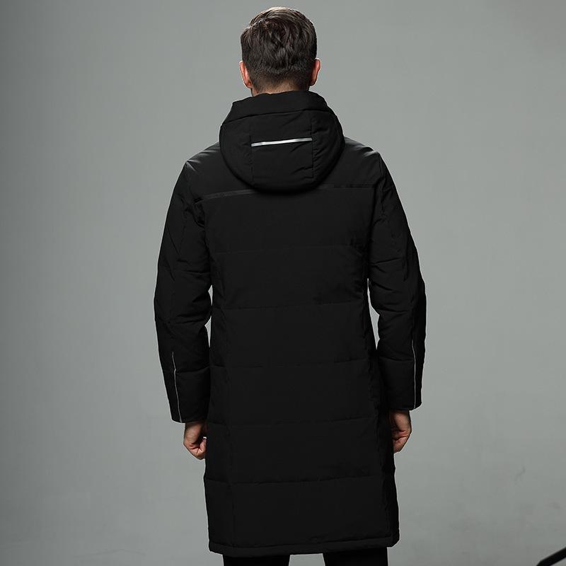 New Down Jacket Men's Medium and Long Men's Winter Thickened Coat Middle-aged and Elderly Men's Casual Coat
