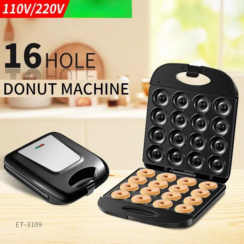 Donut Maker 110v Kuchen Frühstück Maker Große 16 Loch Brot Maker
