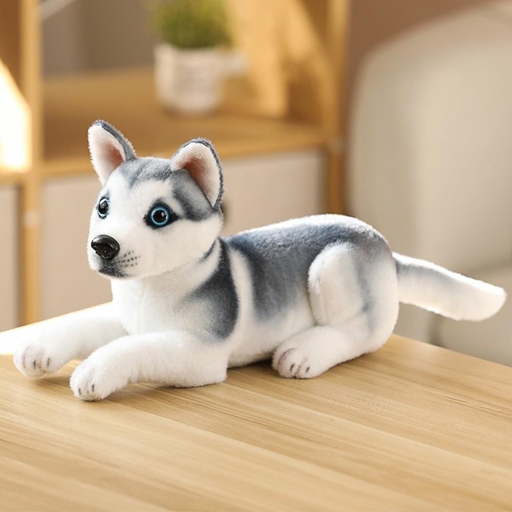 Realistic Appearance Simulation Dog Plush Toy Husky Puppy Doll Cute Stuffed Animal Toy  Home Decor