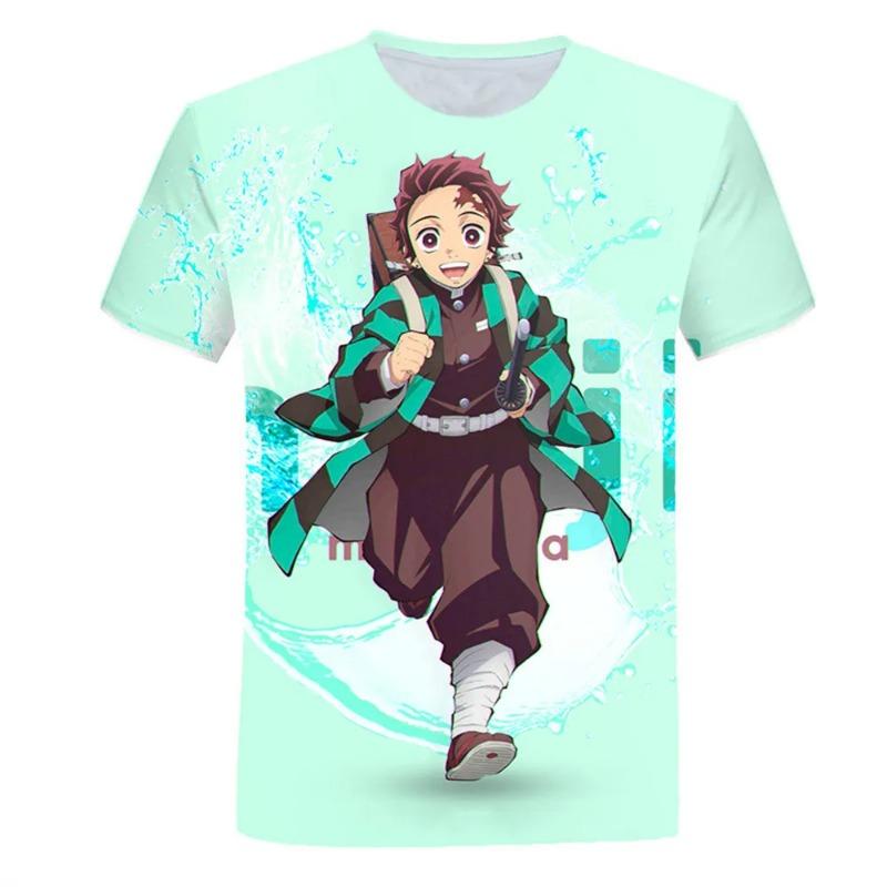 Boy Girl Unisex 3D Printed Demon Slayer T-Shirts Casual Harajuku Style Tshirt Streetwear Tops Summer Hot Japanese Anime Tee