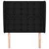 VidaXL Headboard with Ears Black 83x23x118-128 Cm Fabric3118366