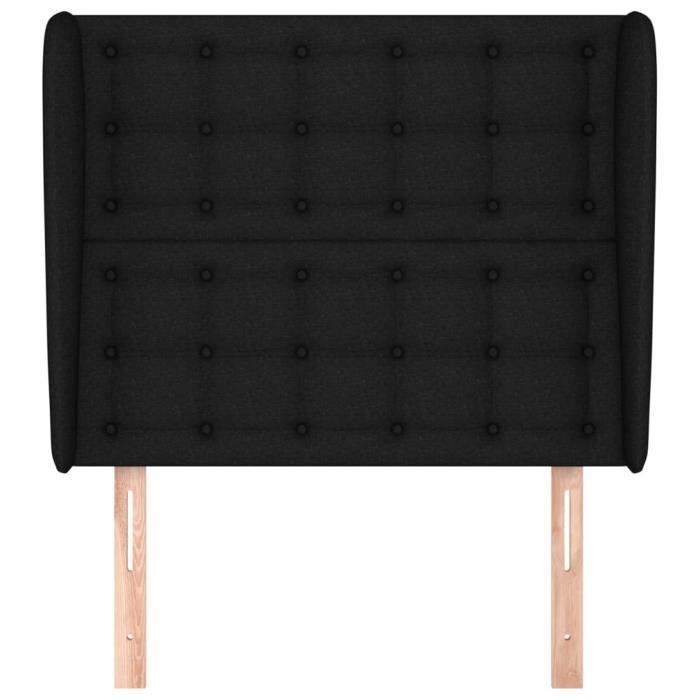 VidaXL Headboard with Ears Black 83x23x118-128 Cm Fabric3118366