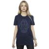 STAR WARS Womens/Ladies The Mandalorian Outline Helm Diamond Cotton Boyfriend T-Shirt