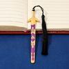 Swords Design Alloy Bookmarks With Decorative Tassels Martial Arts Inspired Metal Lightweight Book Marker