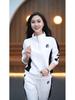 2025 Trendy Slimming Stand-up Collar Sweatshirt & Wide-leg Pants Set for Women - Casual Spring/Autumn Sportswear